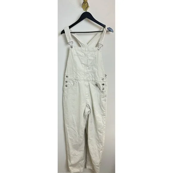 FREE PEOPLE We the Free Ziggy Denim Overalls in Wash Parchment Size Medium - Picture 5 of 15